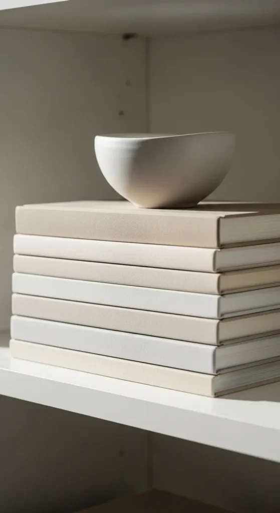 Stacked Books With Simple Object