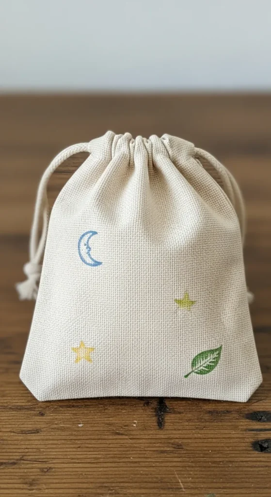 Stamped Canvas Charm Bags