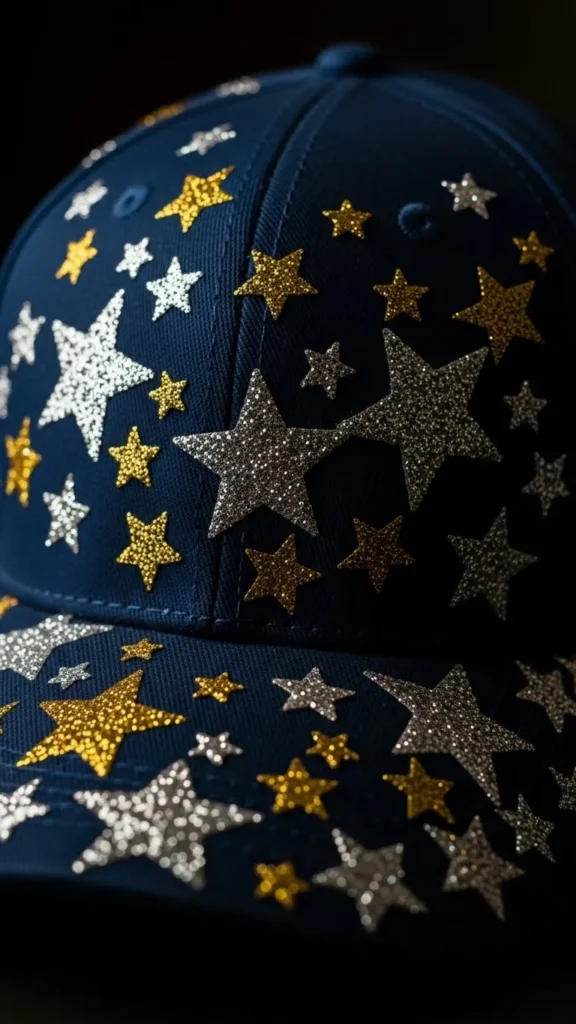 Star-Pattern Glitter Cap
