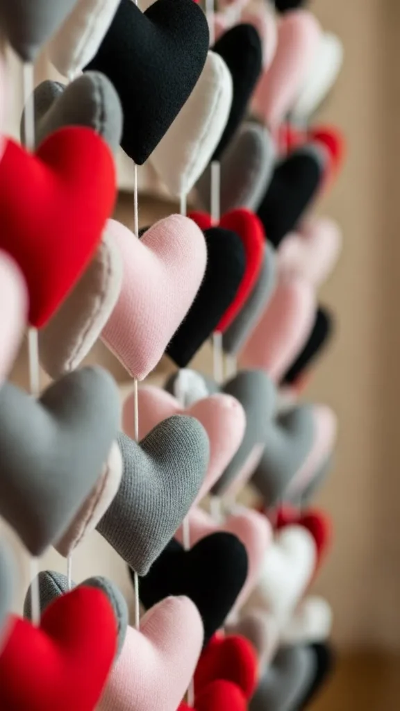 Stuffed Jersey Fabric Hearts