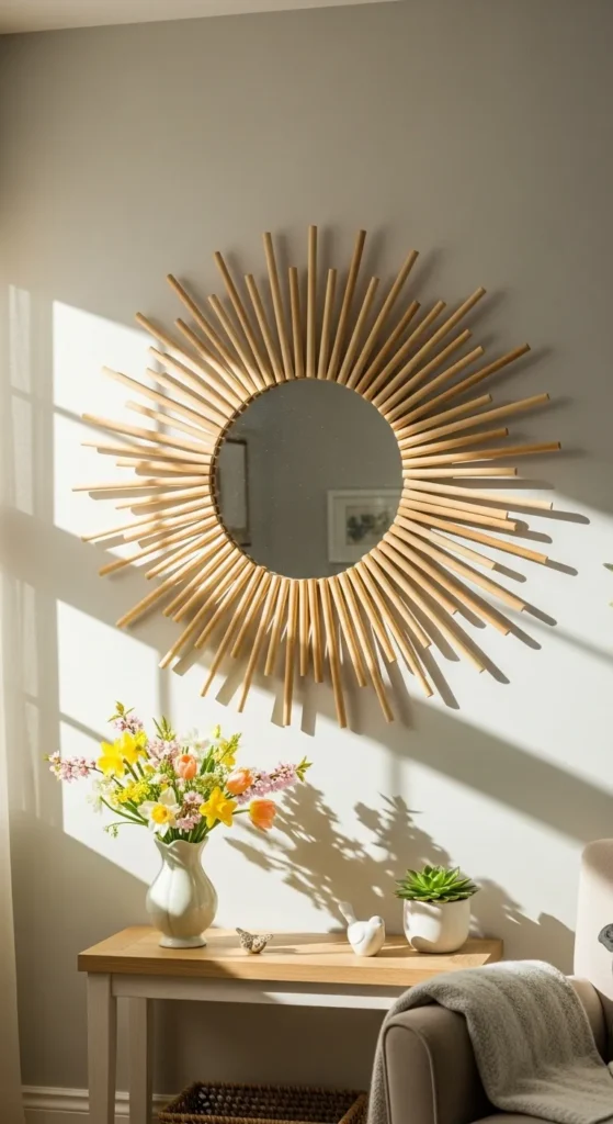 Sunburst Stick Mirror