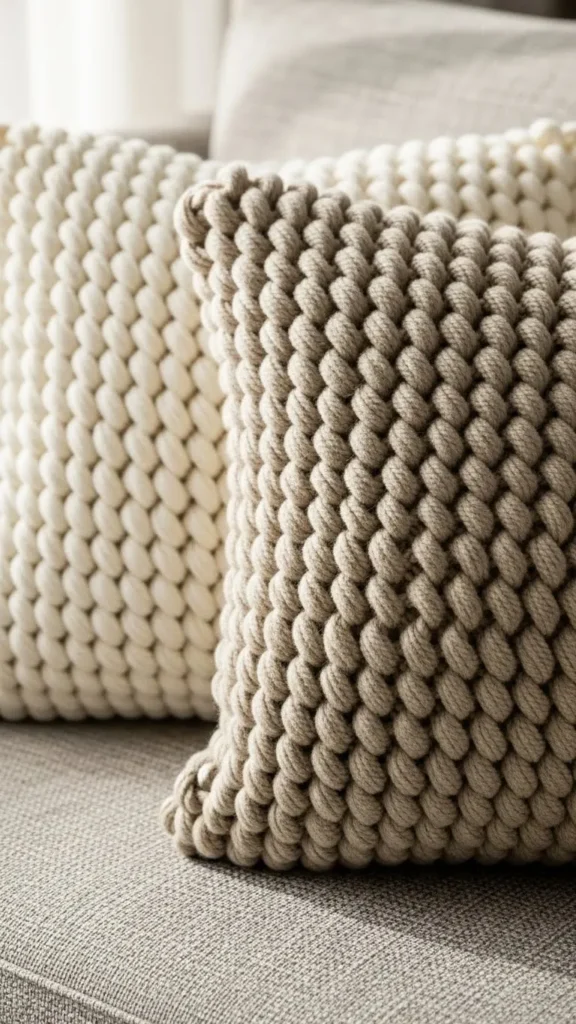 Textured Bouclé Pillow Covers