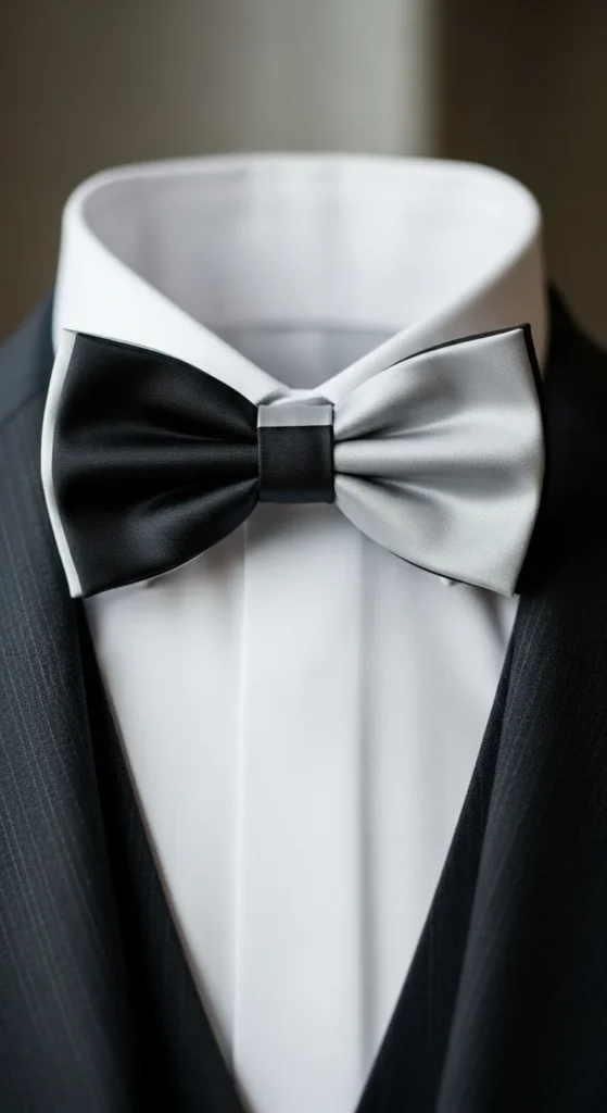 Two-Tone Satin Bow Tie