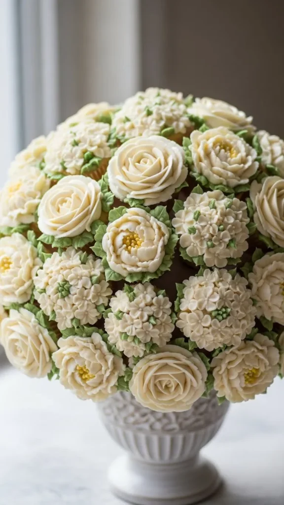 Vanilla Bloom Cupcake Bouquet