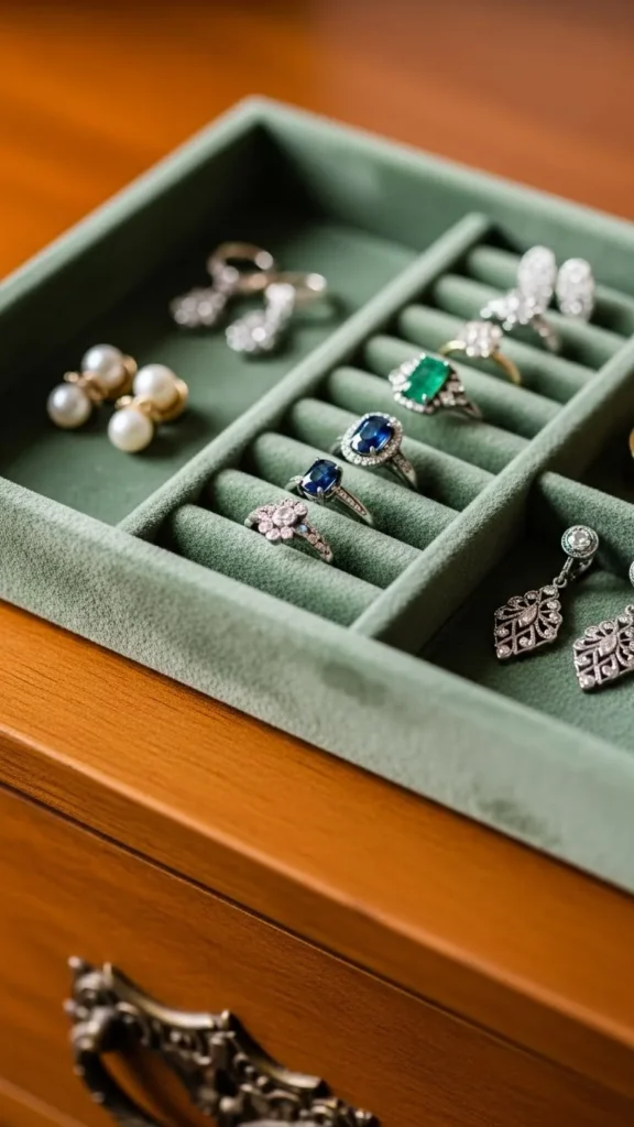 Velvet Lined Jewelry Tray