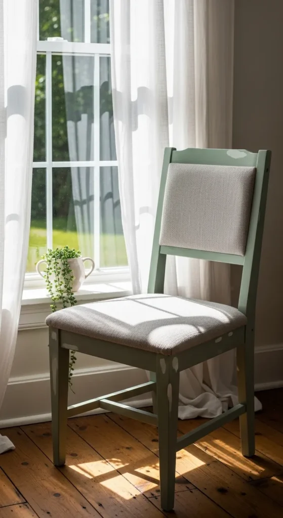 Wooden Chair Turned Accent Piece