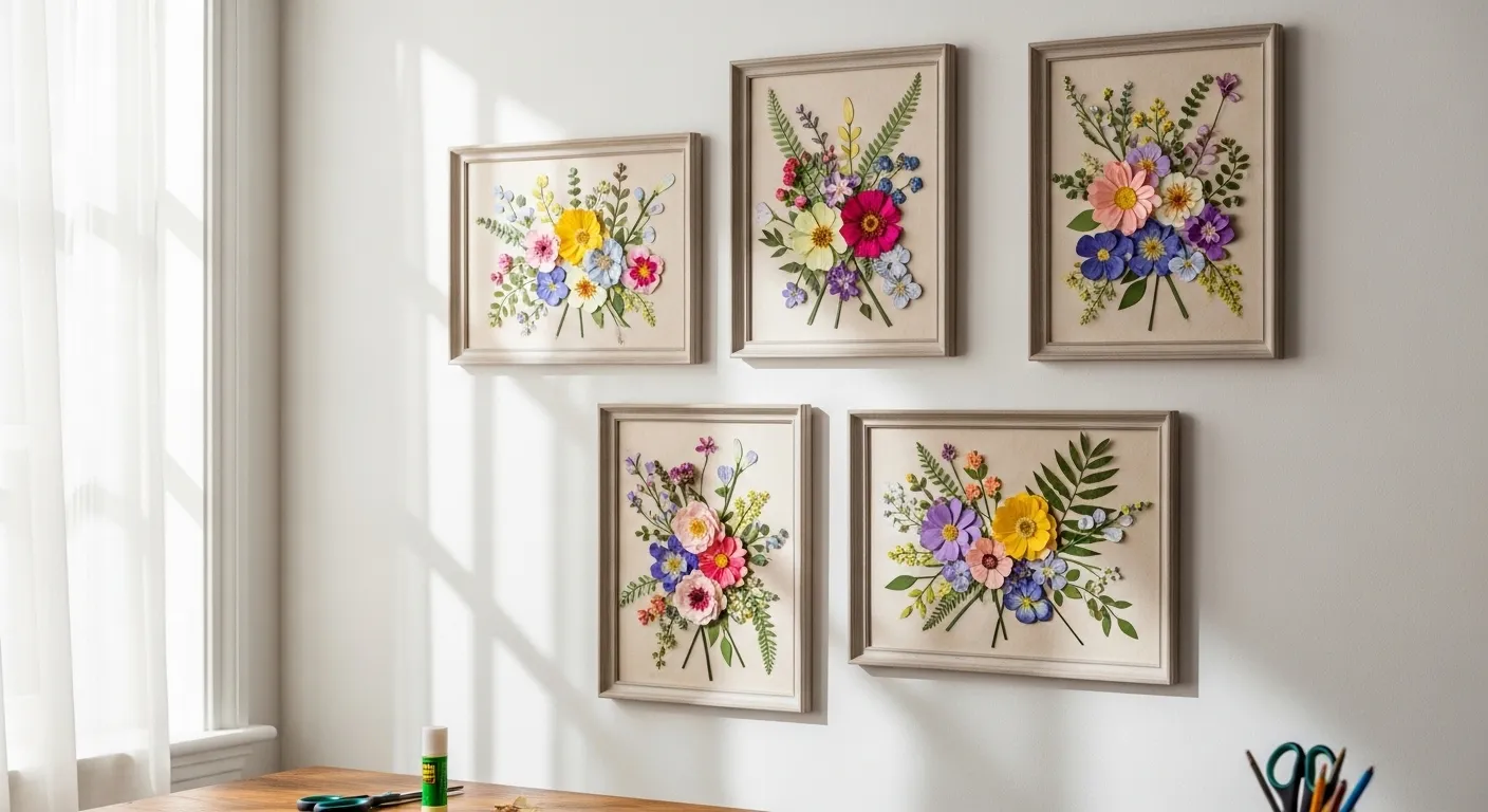 21 Pretty DIY Spring Floral Frame Ideas for Walls