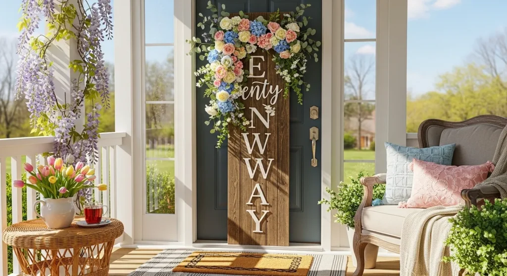 23 Cute DIY Spring Entryway Signs That Feel Friendly