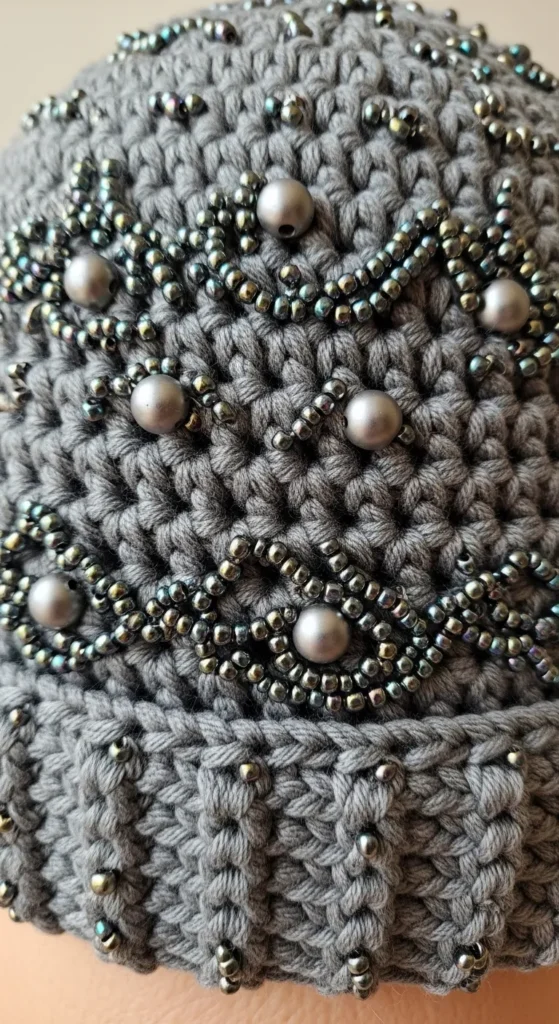 Beaded Crochet Hat