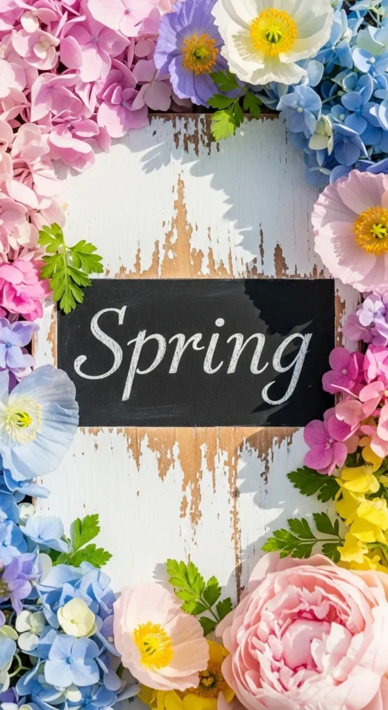 . Chalk-Painted “Spring” Sign