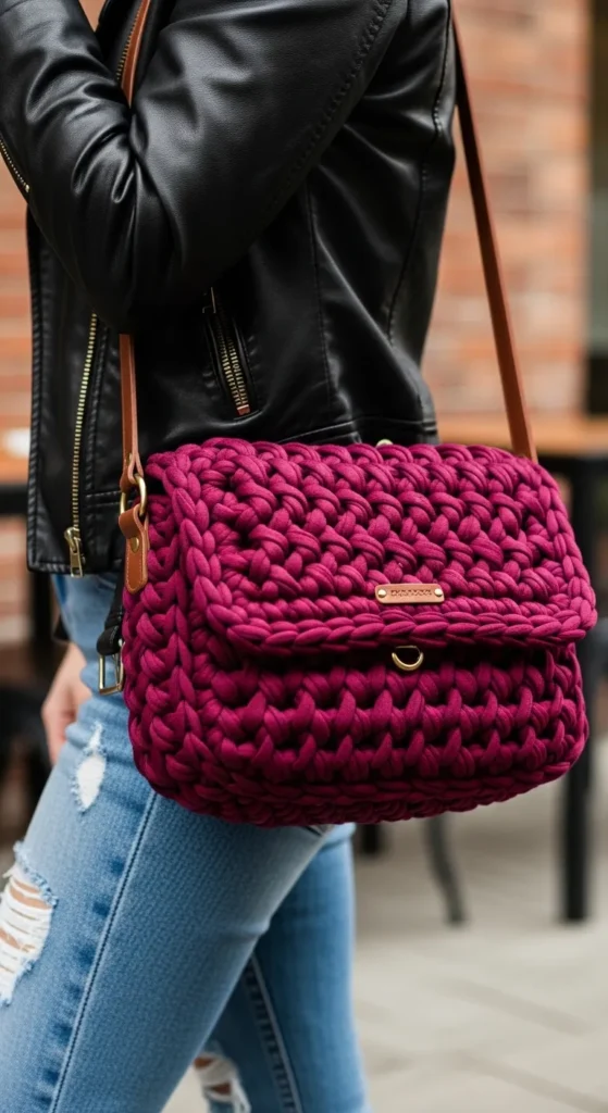 Chunky Crochet Crossbody Bag