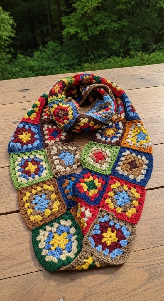 Classic Granny Square Scarf