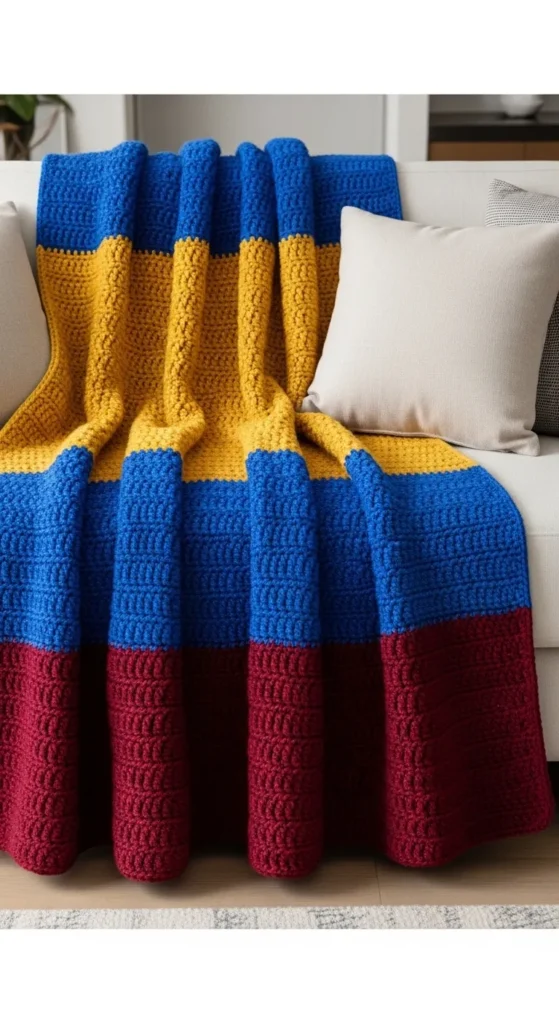 Color-Blocked Blanket