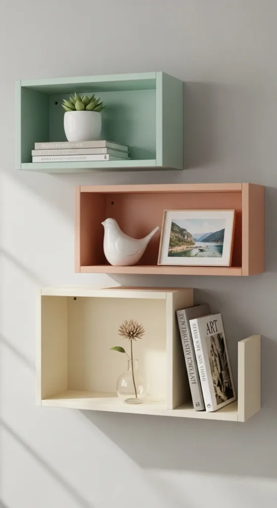  Color-Blocked Shelves
