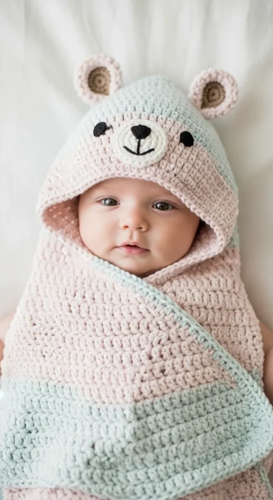 Crochet Baby Hooded Towel