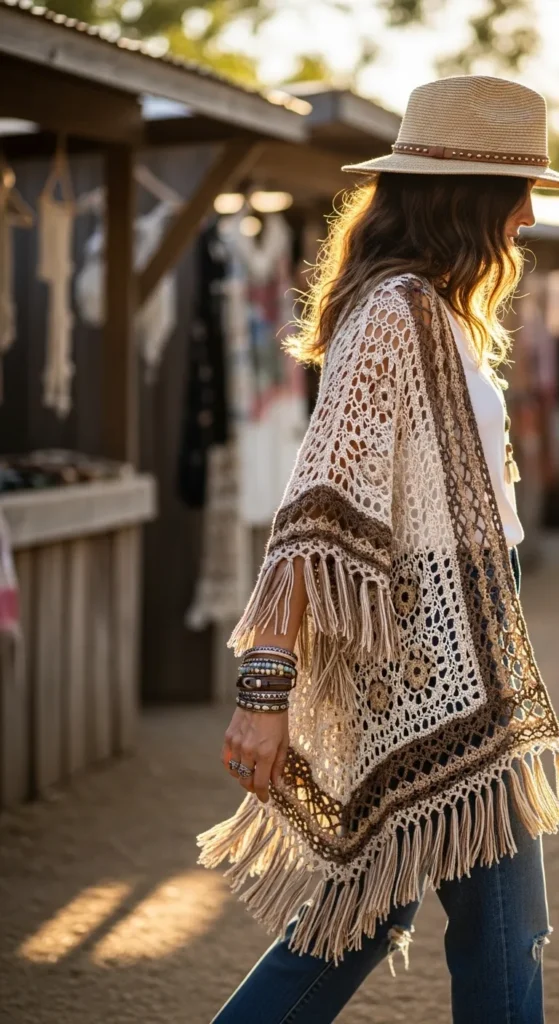 Crochet Boho Cardigan