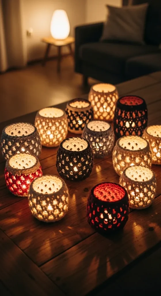 Crochet Candle Holders