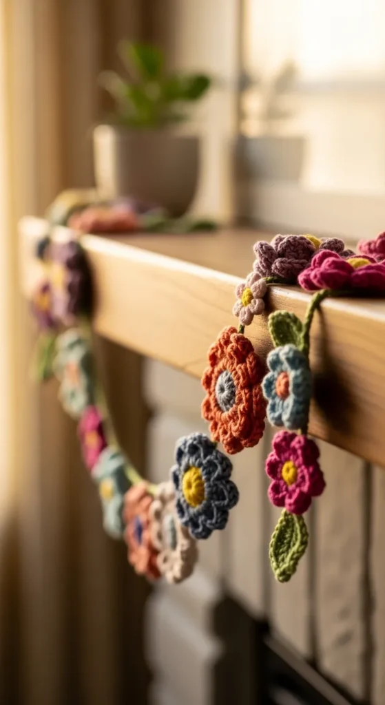 Crochet Flower Garland