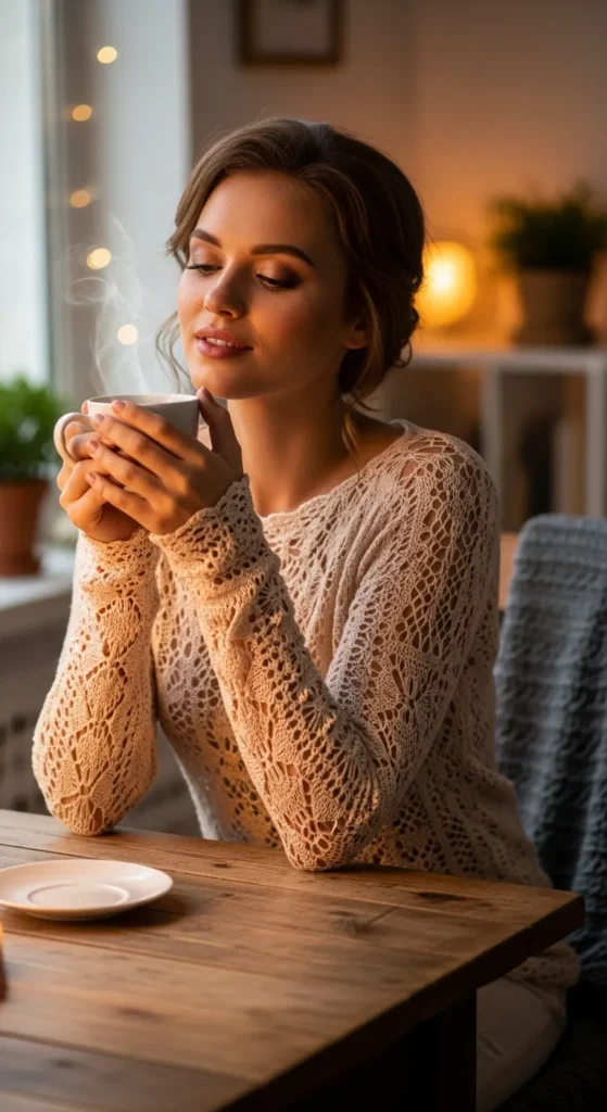 Crochet Long Sleeve Top