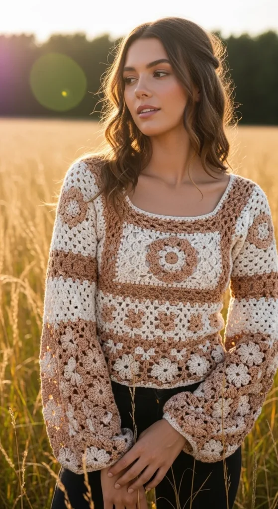 Crochet Peasant Top