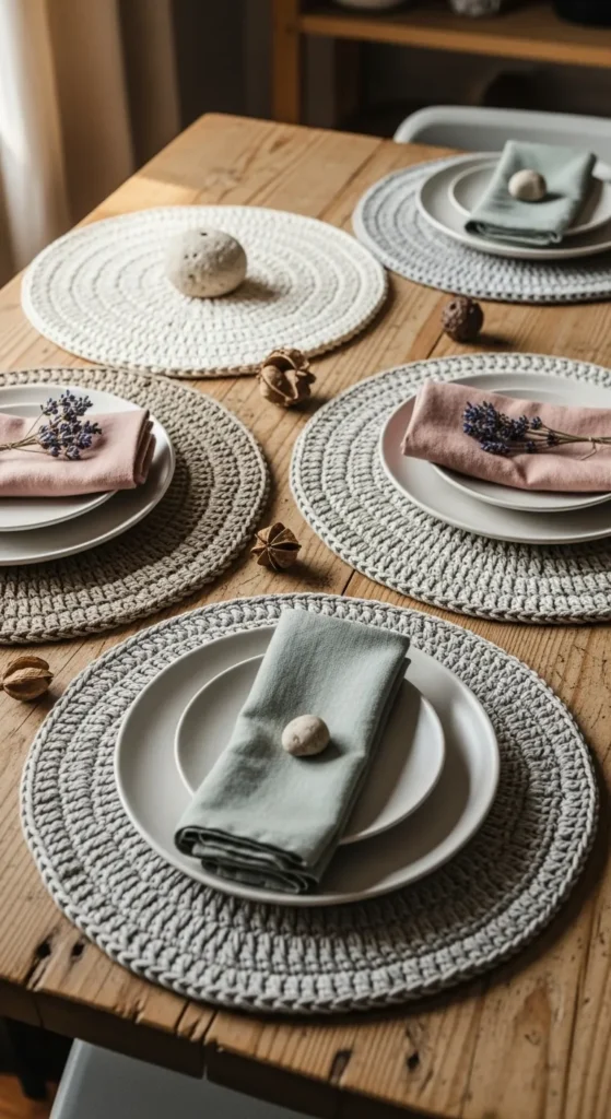 Crocheted Cotton Placemats