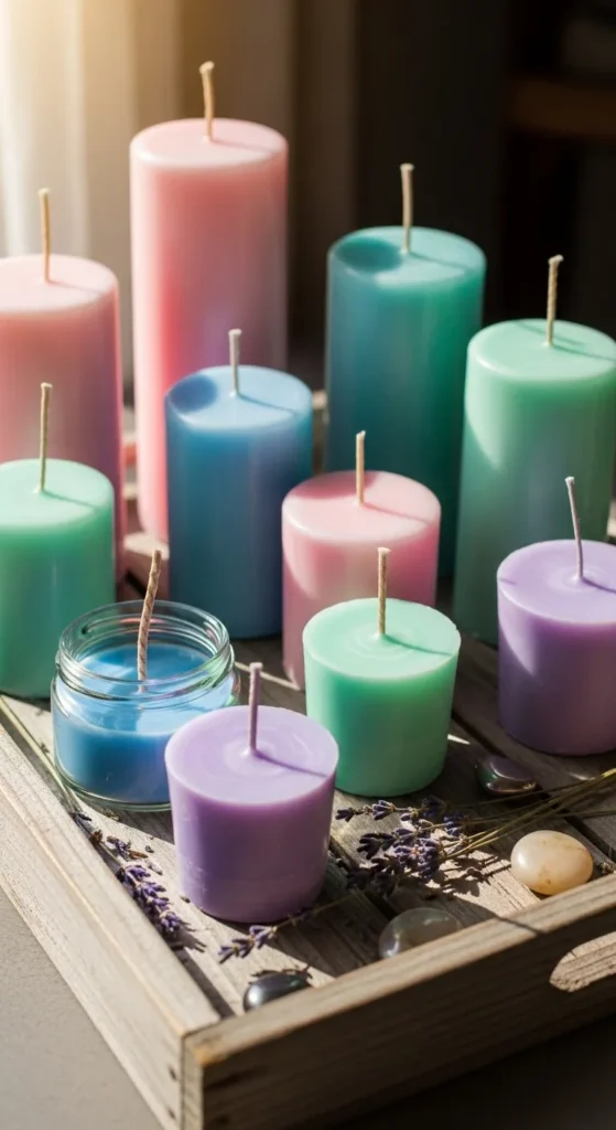 DIY Colorful Candles