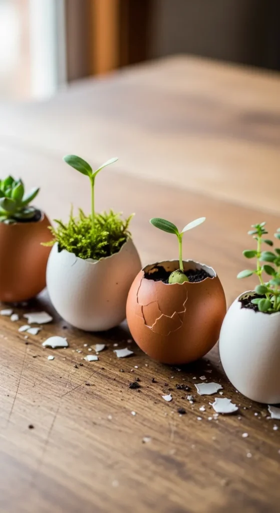 DIY Eggshell Planters