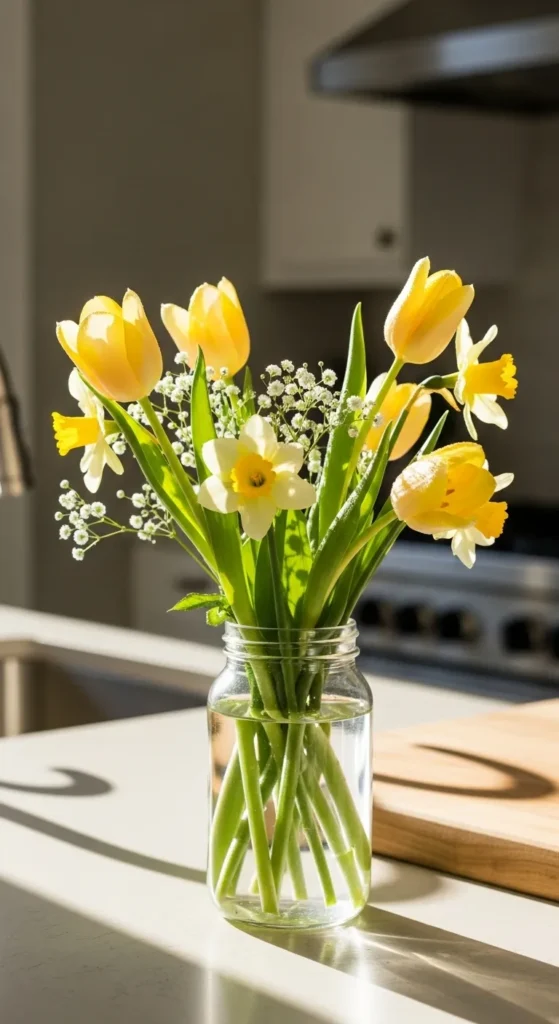 DIY Floral Arrangement Using Grocery Stems