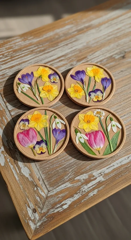 DIY Floral Coasters