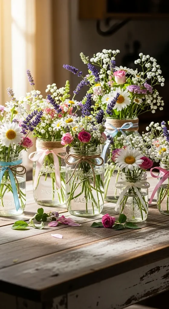 DIY Mason Jar Vases
