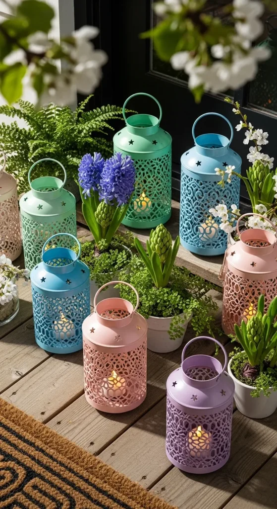 DIY Painted Lanterns