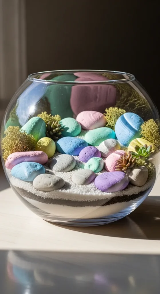 DIY Painted Terrarium Rocks