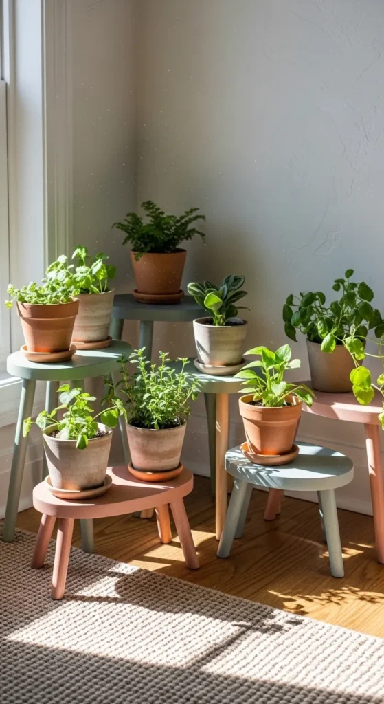 DIY Pastel Planter Stands