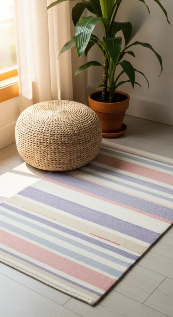 DIY Pastel Rug Accents