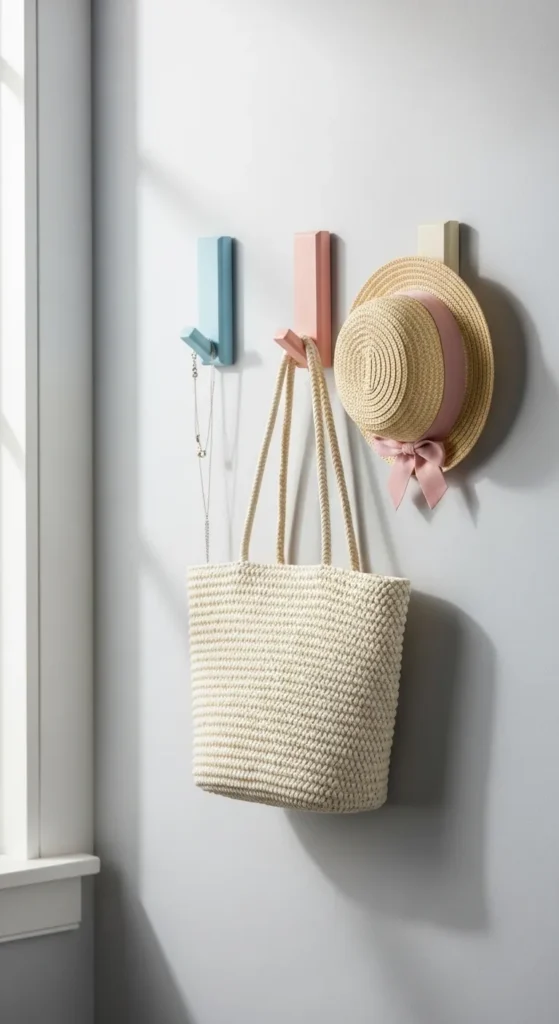 DIY Pastel Wall Hooks