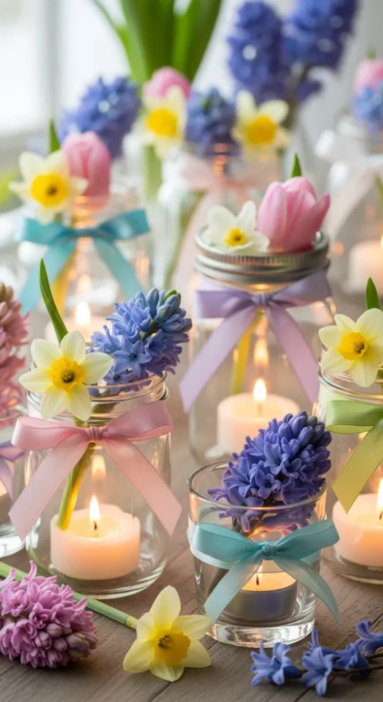 DIY Spring Candle Holders