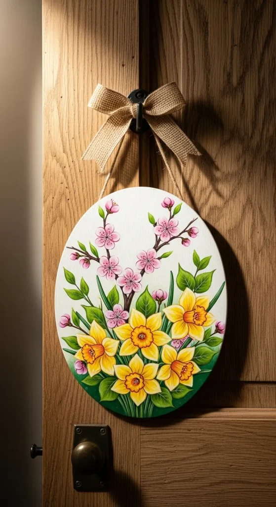 DIY Spring Door Hanger Sign