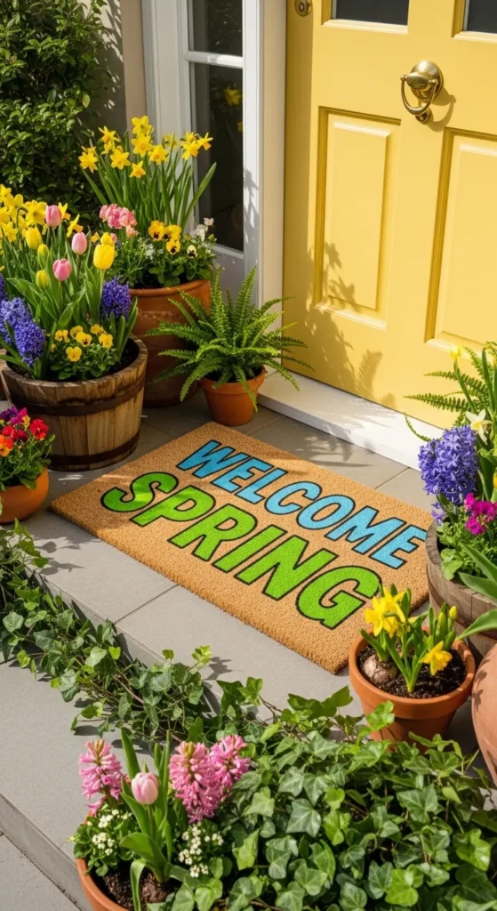 DIY Spring Door Mat
