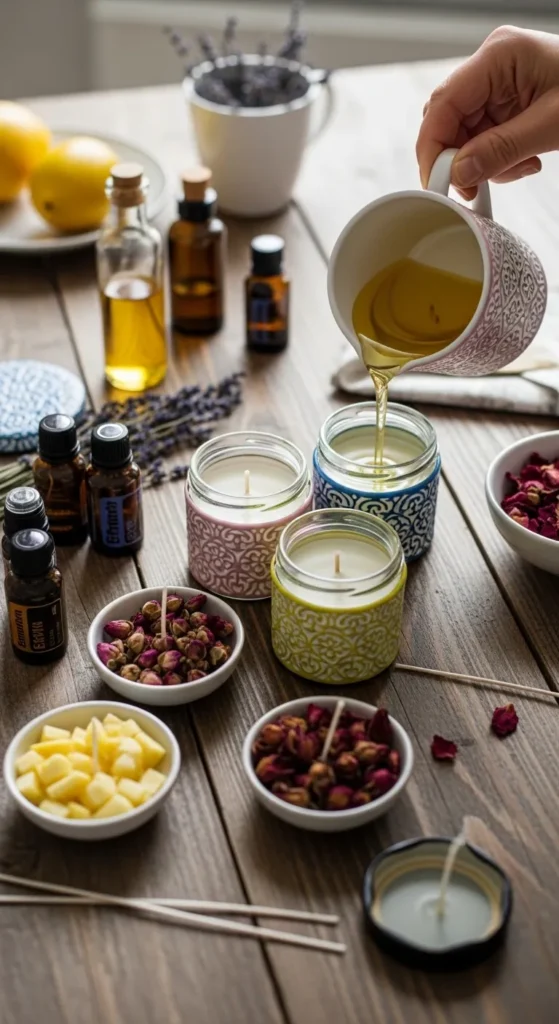 DIY Spring Scented Candles