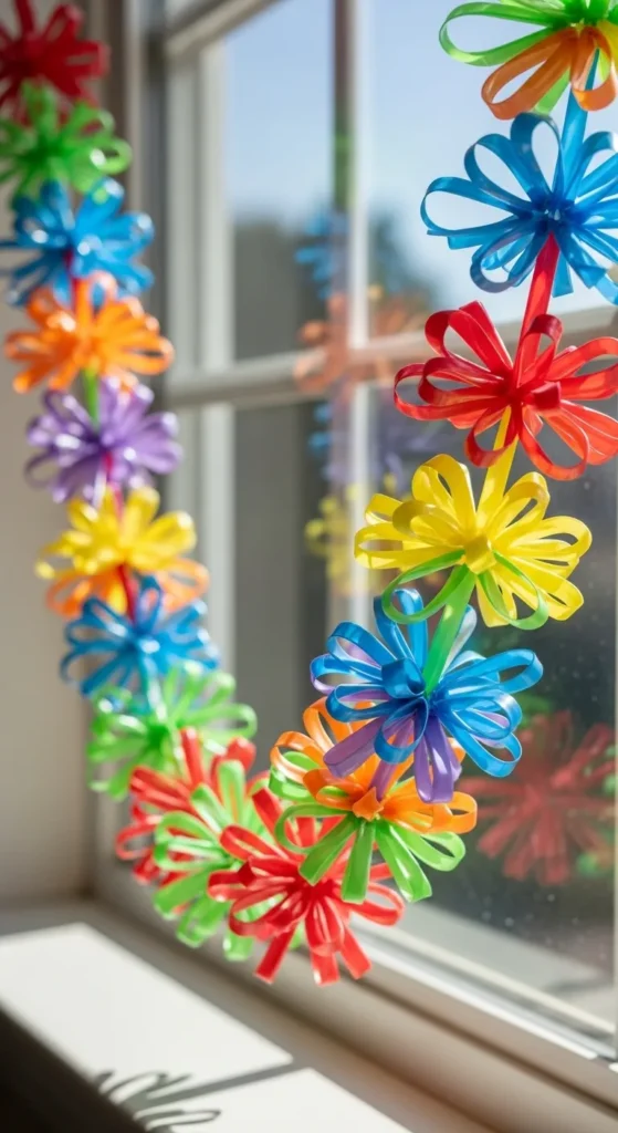 DIY Straw Flower Garland
