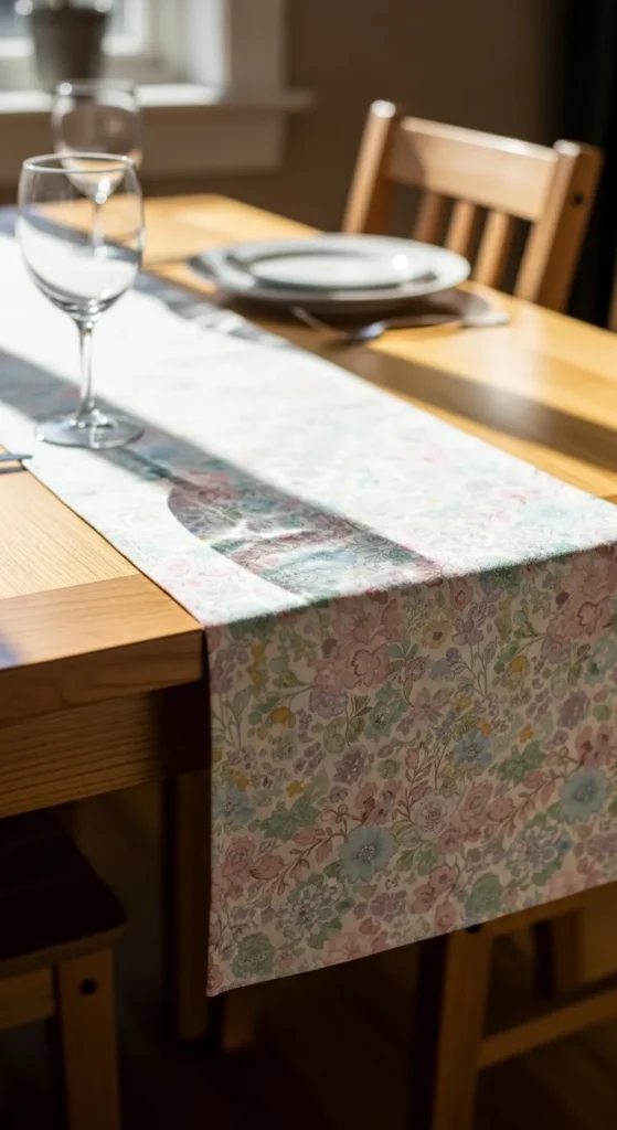 DIY Table Runner with Spring Prints