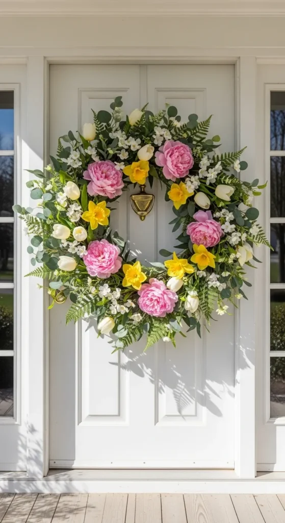 DIY Wreath with Silk Flowers