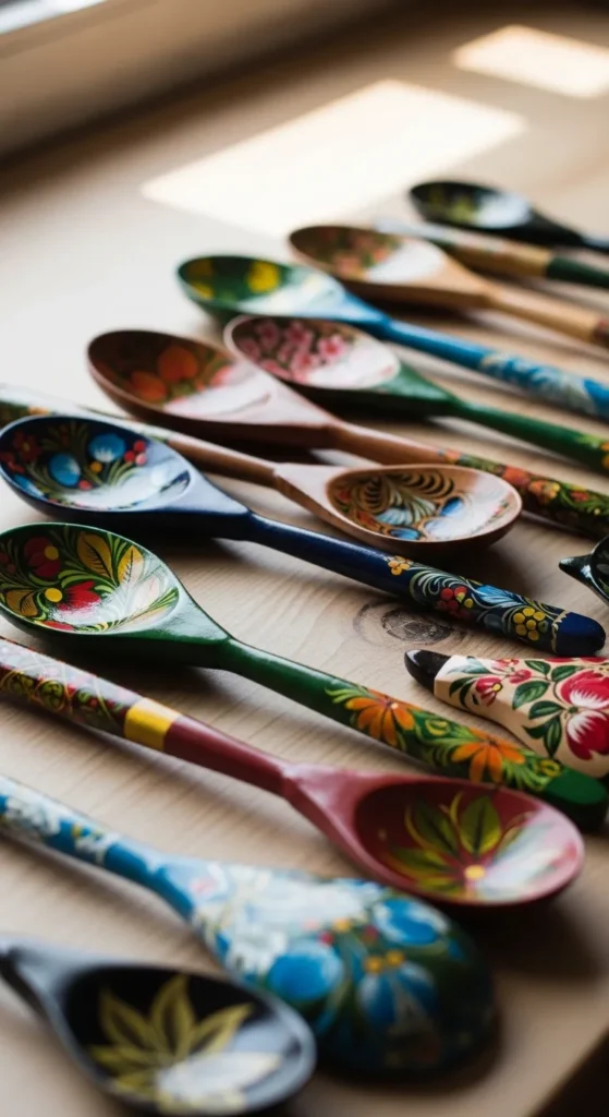 Decorative Painted Wooden Spoons
