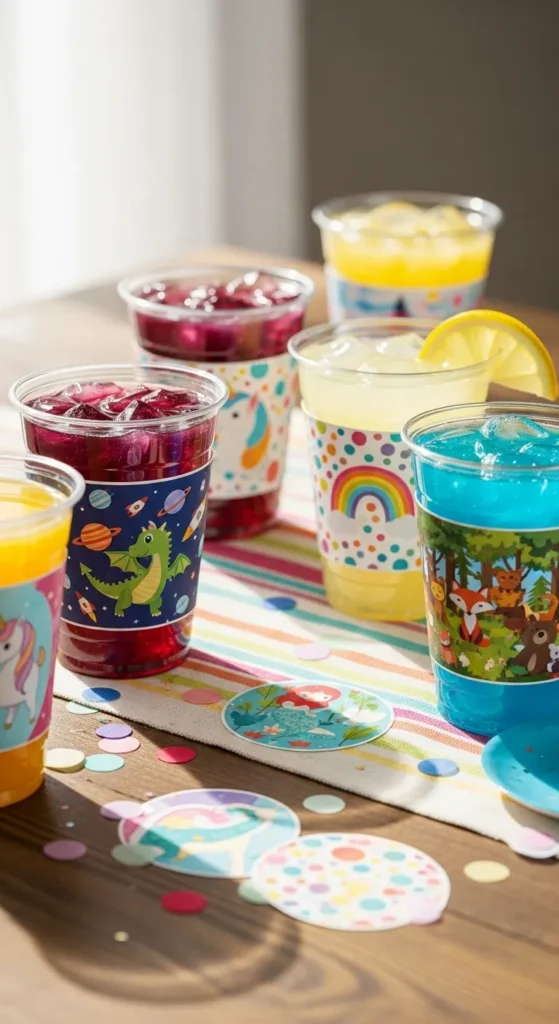 Drink Cup Marker Stickers