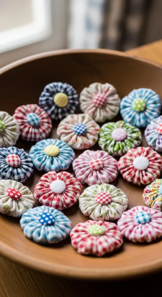 Fabric Scrap Flowers