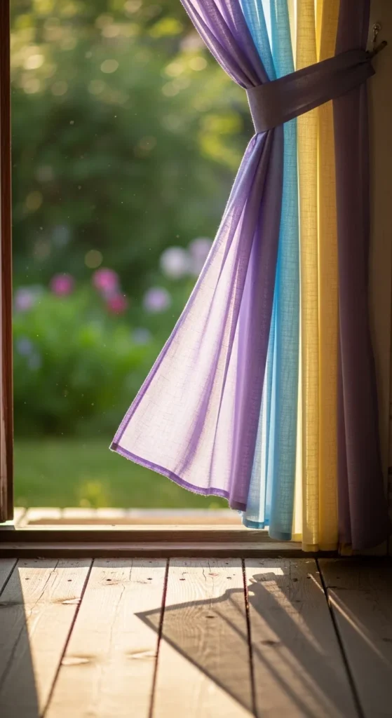  Fabric Tie Door Curtains