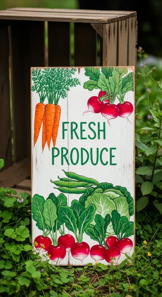 Farm Fresh Vegetable Sign