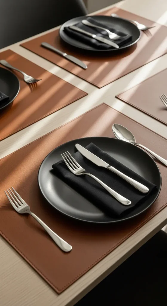 Faux Leather Placemats