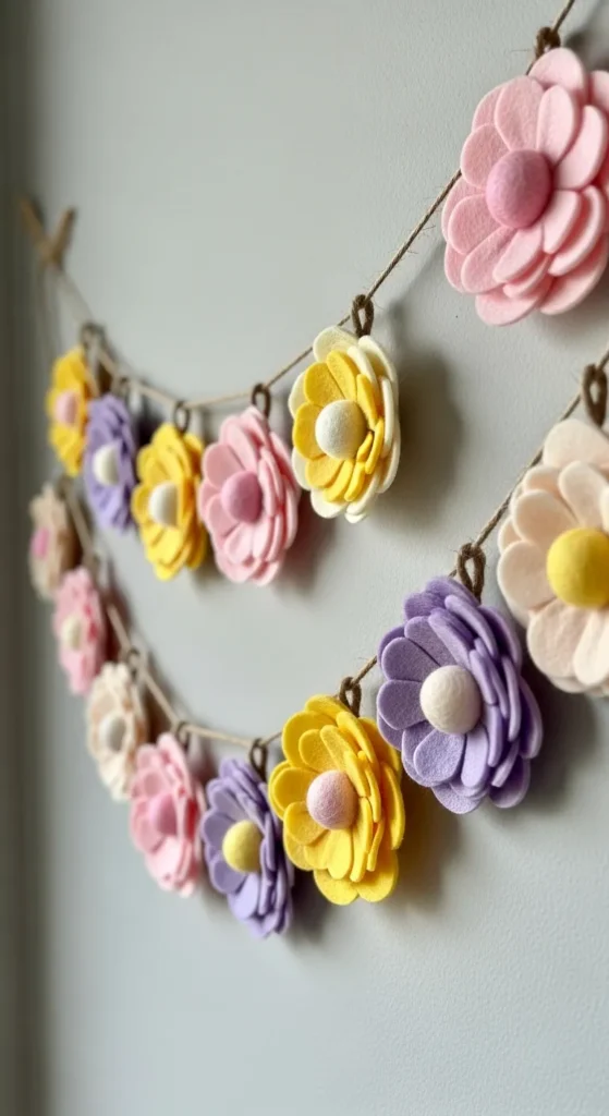  Felt Flower Wall Hanging