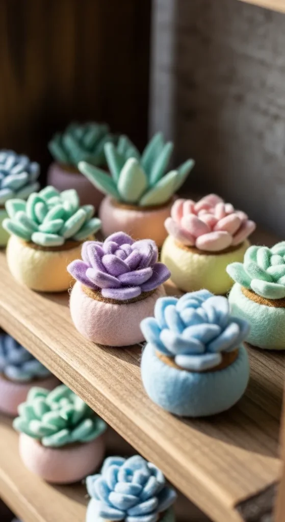 Felt Succulent Arrangements